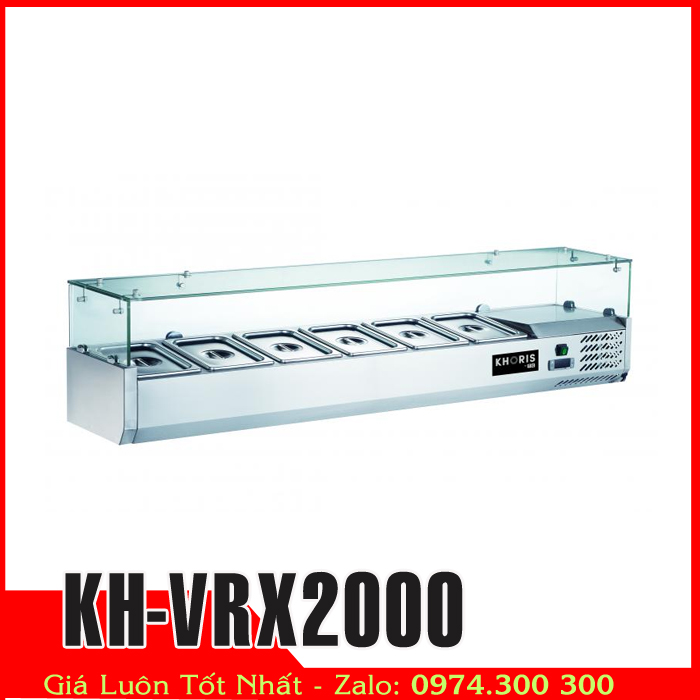 tủ mát trưng bày chè topings salad KH-VRX2000