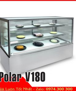 Tủ mát 4 mặt kính trưng bày thực phẩm Polar V180