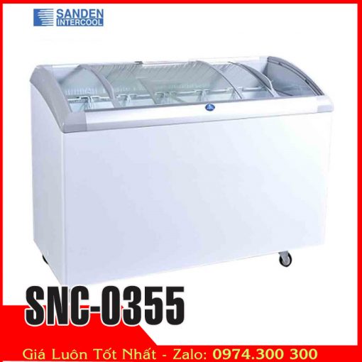 tủ đông 350 lít kính cong Sanden intercool SNC-0355