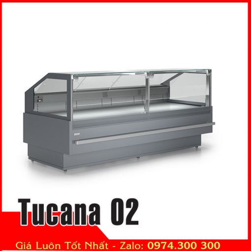 Tủ mát kính vuông trưng bày thịt heo Tucana 02