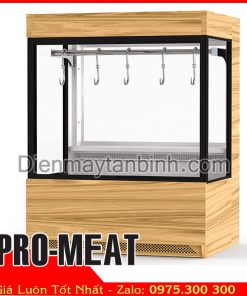 tủ mát trưng bày thịt bê thui, bò, tủ lạnh thịt treo trưng bày, tủ thịt treo tươi sống